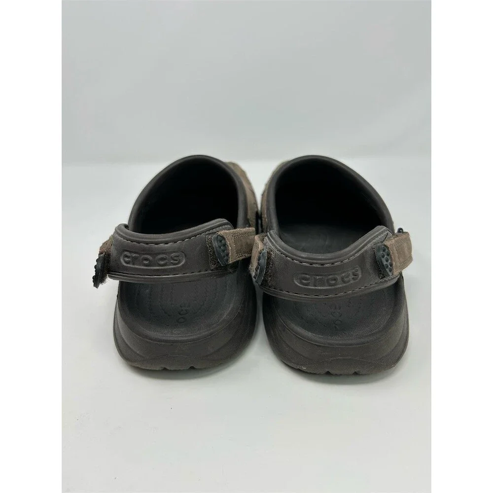 Crocs Swiftwater Clog Men's Brown Slip-On Sandals Adjustable Heel Strap Size 9